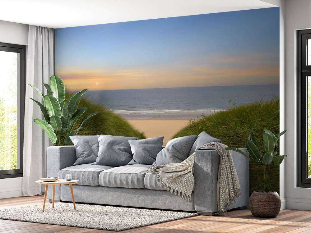 Solnedgång på stranden