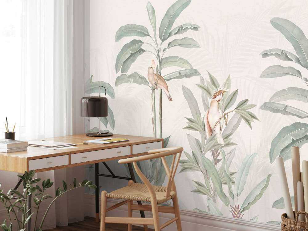 Vintage djungellandskap - pastell