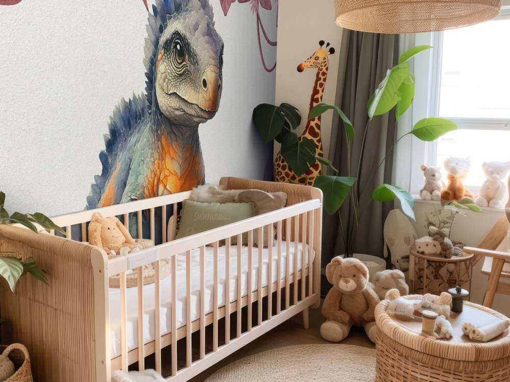 Baby ankylosaurus i den rosa djungeln