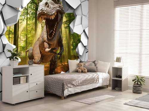 Dino i en vegg