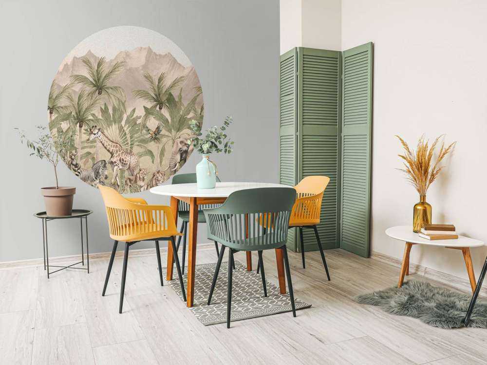 Fjellandskap med dyr