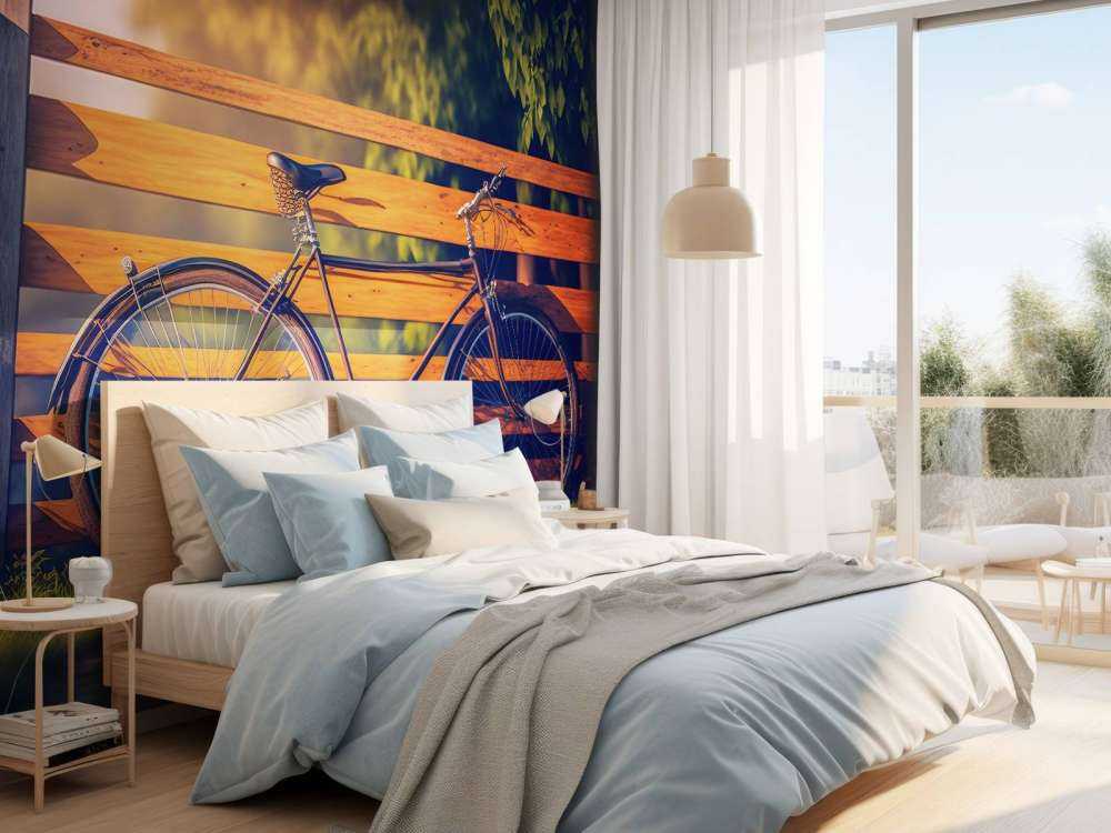 Sykle nær et tregjerde