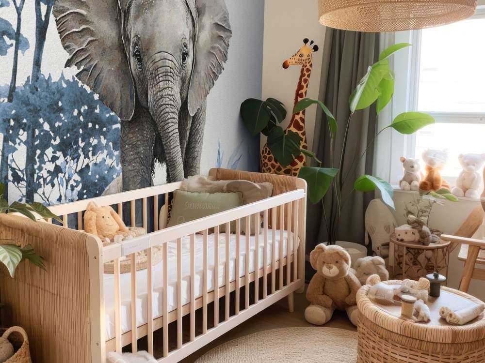 Elefant i jungelen blå