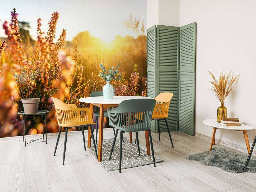 Nærbilde av lyngplante