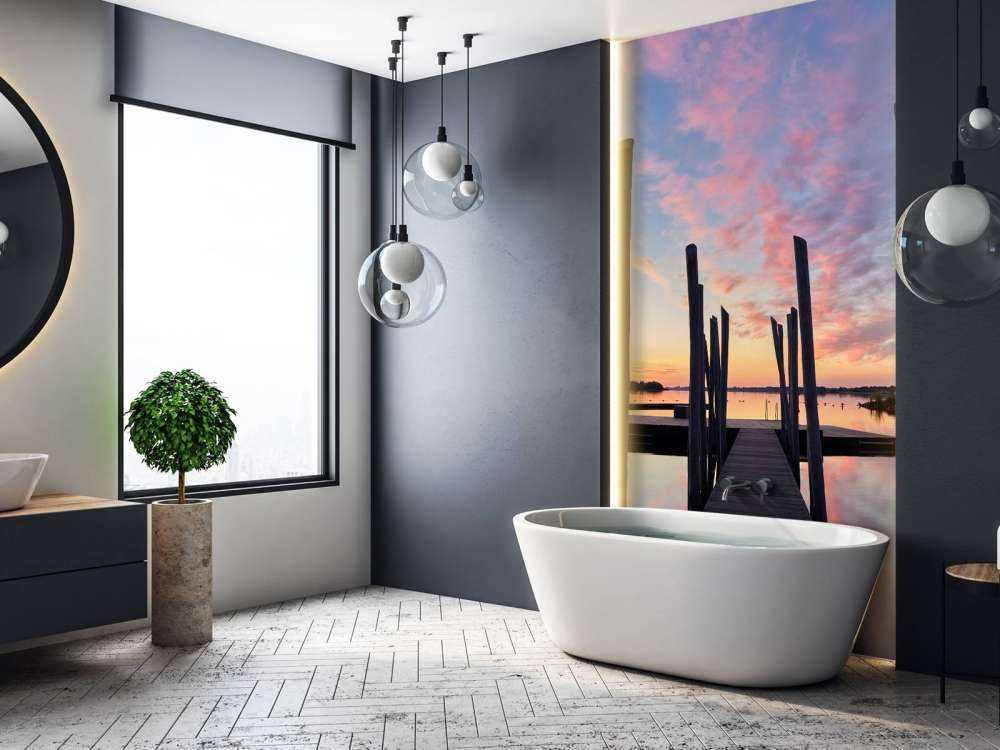 Soloppgang ved svømmehavnen