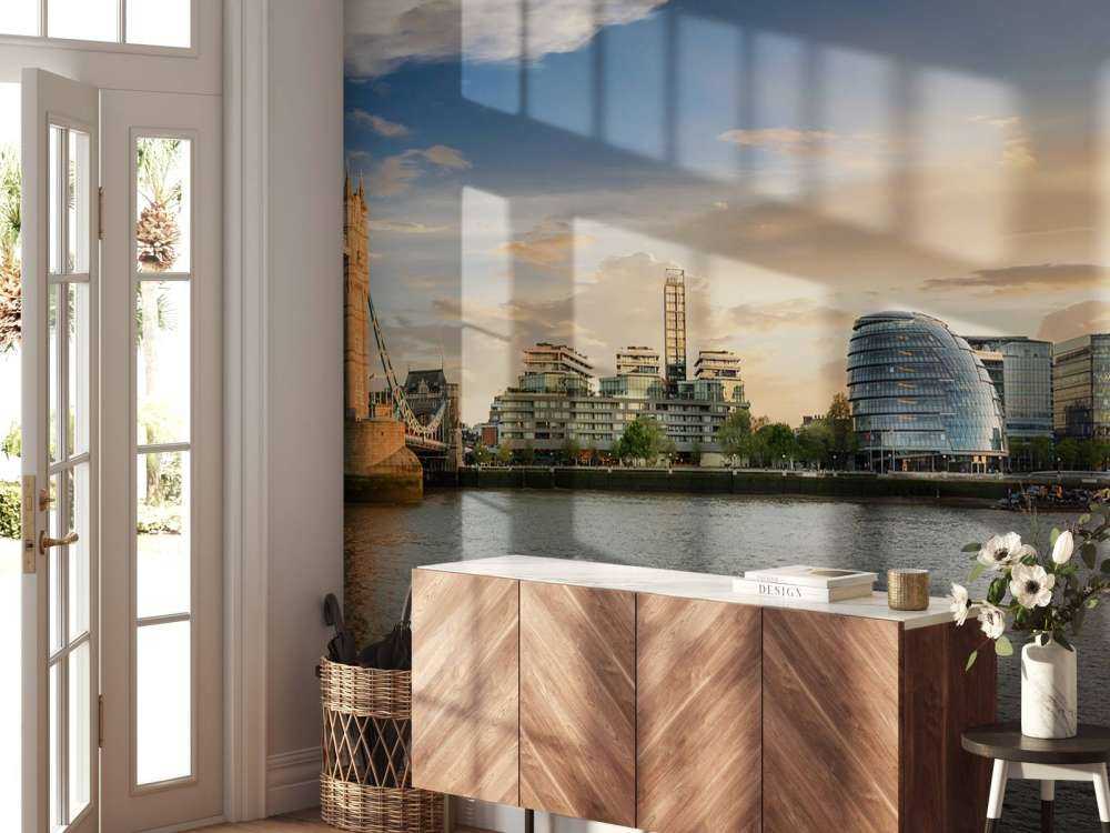 Skyline London med Tower bridge