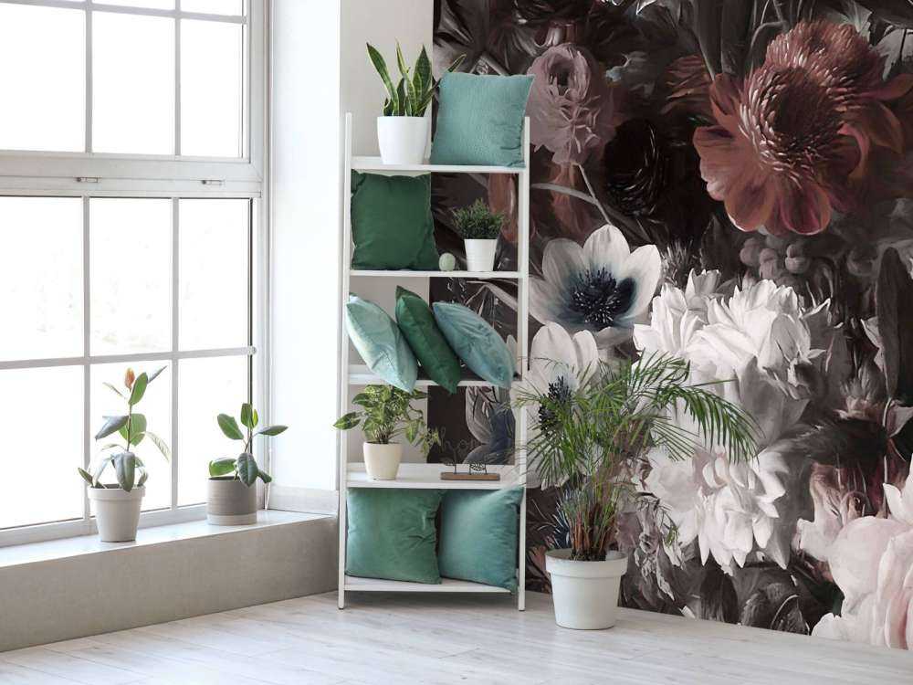 Stort bukett med anemoner rosa