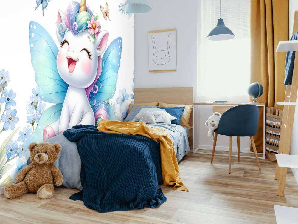 Blide Feer Enhjørning og Blomster