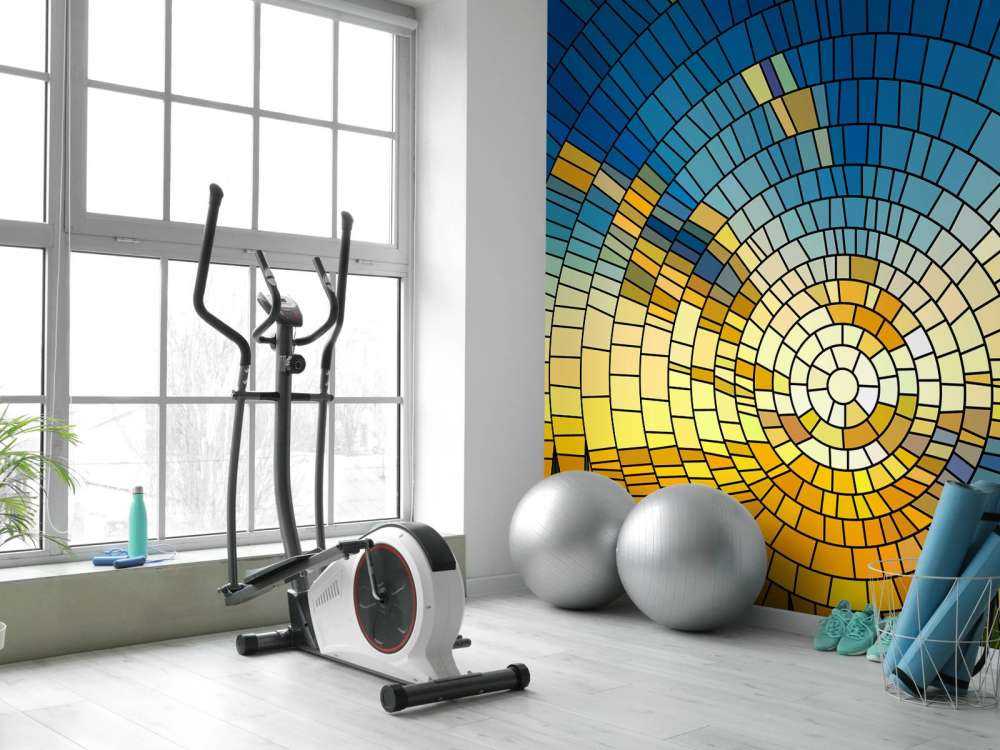 Solnedgang på en plen