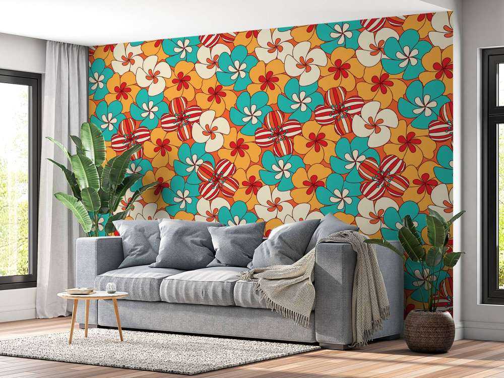 Fargerike vintageblomster
