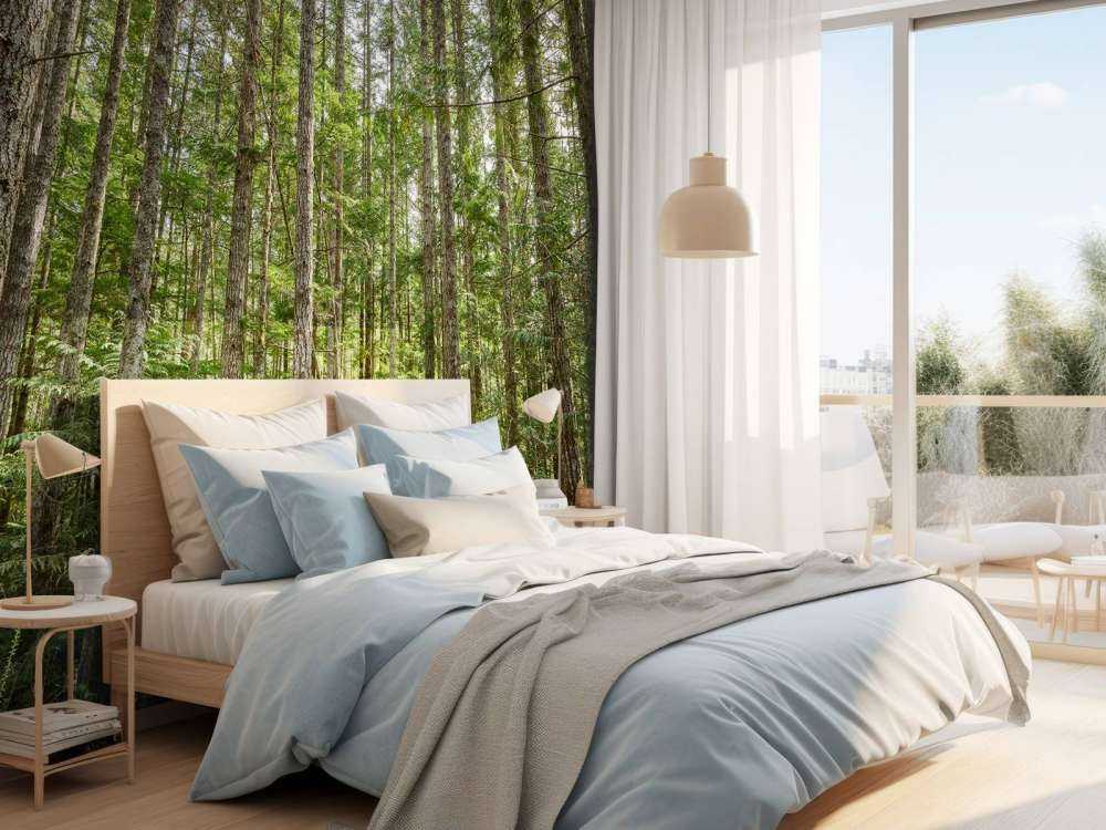 Tynne trær i skogen