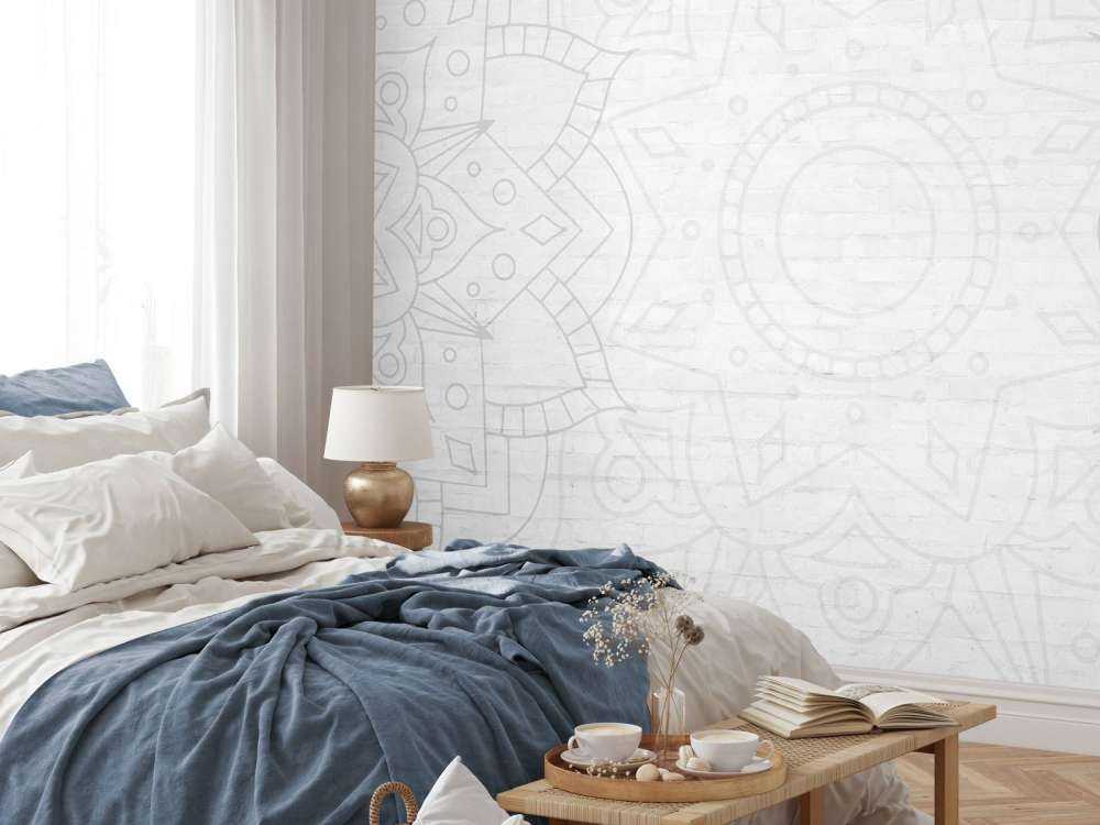 Hvit geometrisk mandala