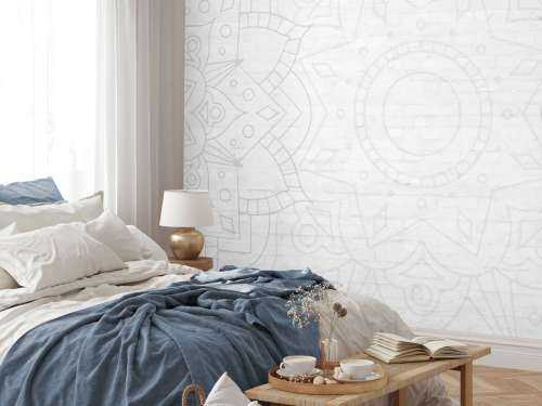 Hvit geometrisk mandala