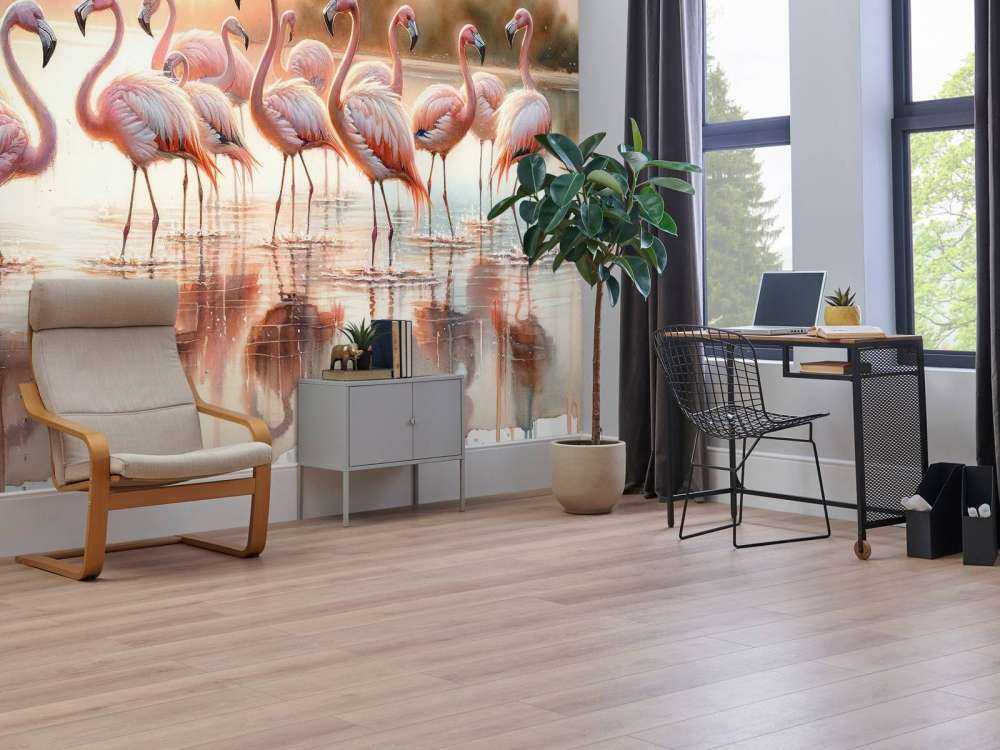 Serene Flamingo Sunrise