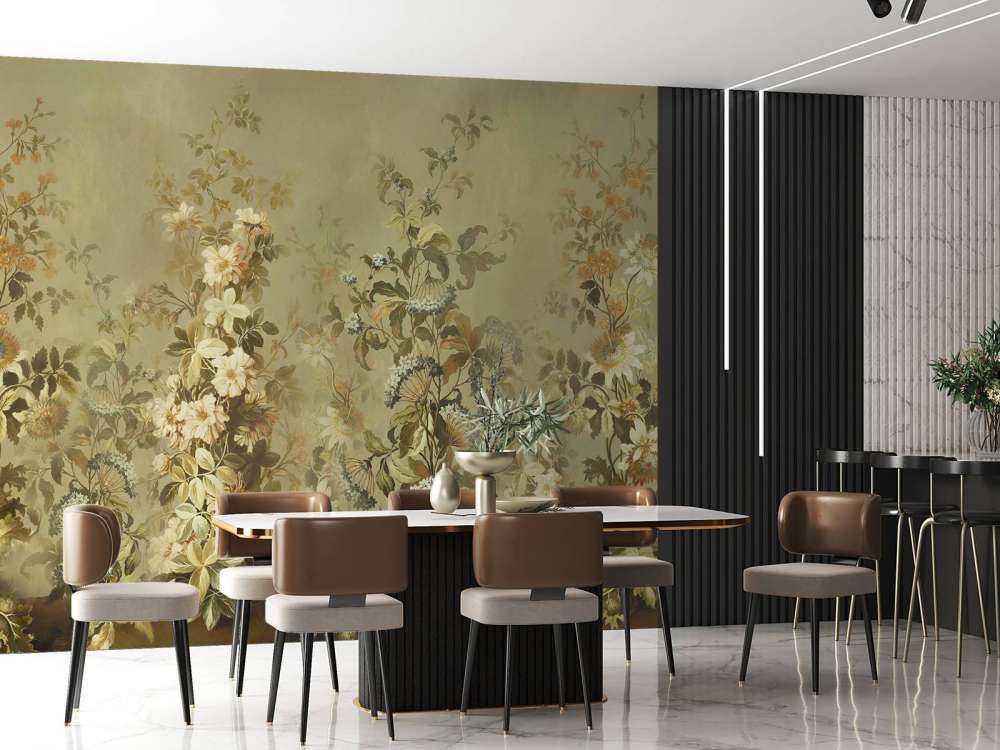 Vintage olivengrønn klematis