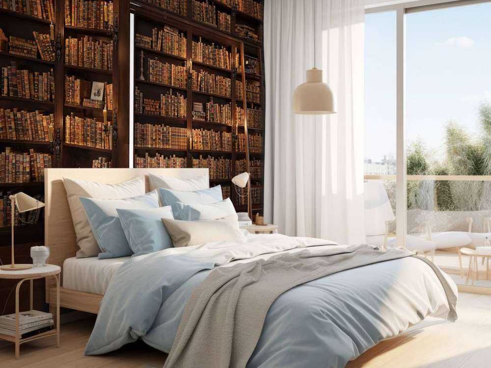 Hemlig bibliotek med dold dörr