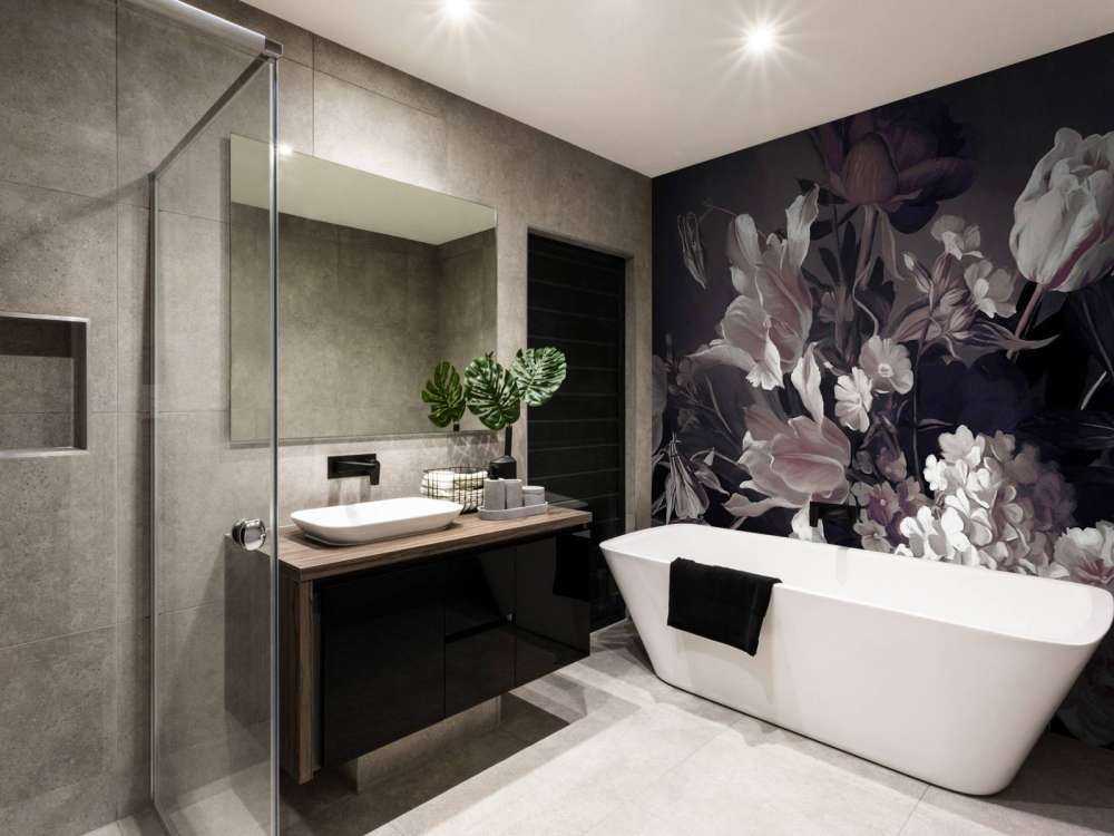 Bukett med lila tulpaner