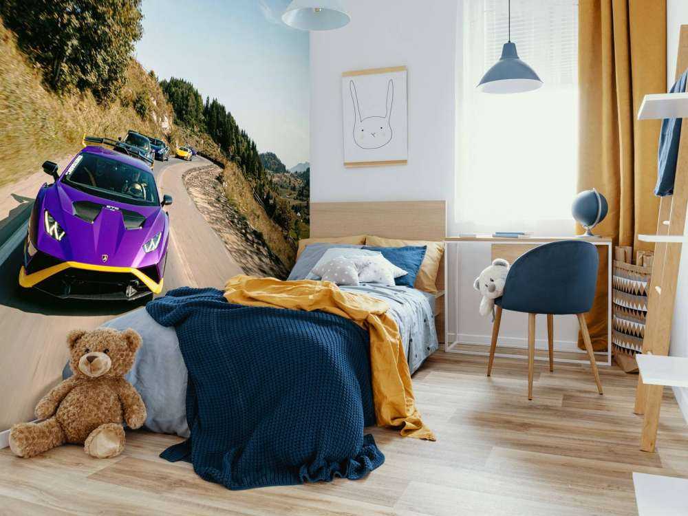 Superbil konvoj genom bergen