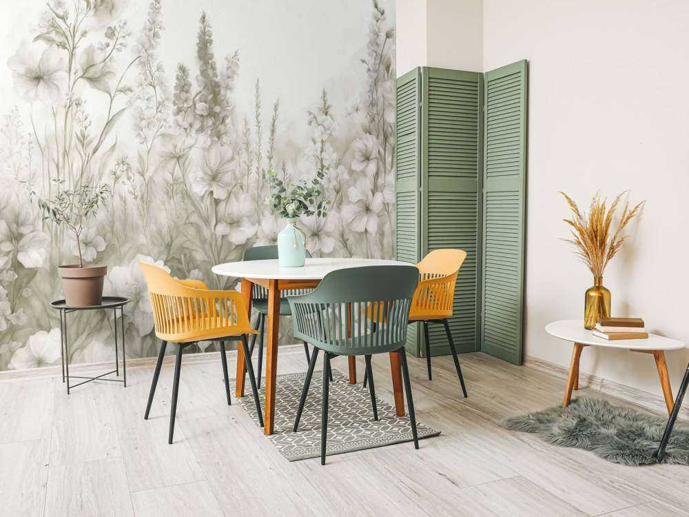 Mjuk engelsk trädgård - taupe