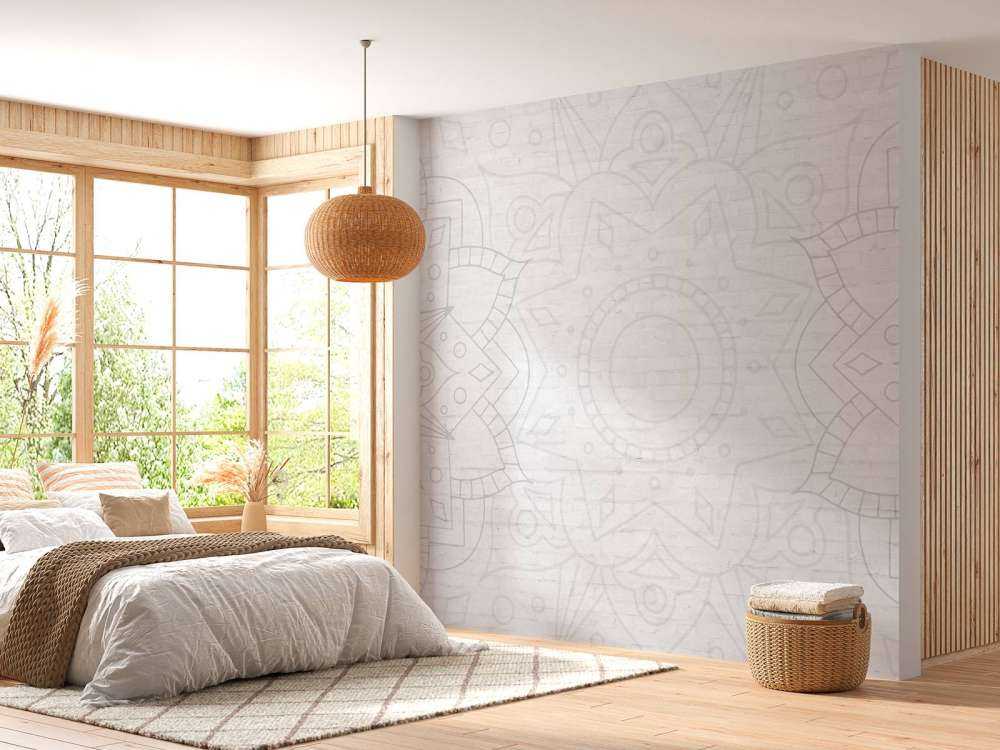 White Geometric Mandala