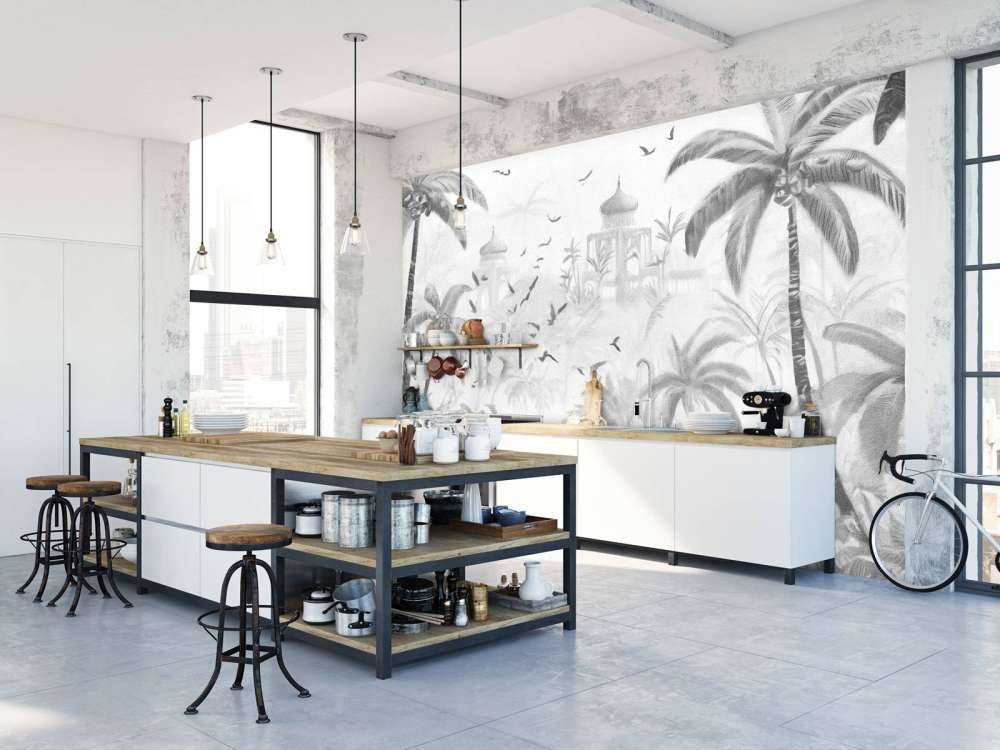 Orientalisk Trädgård i Gryningen