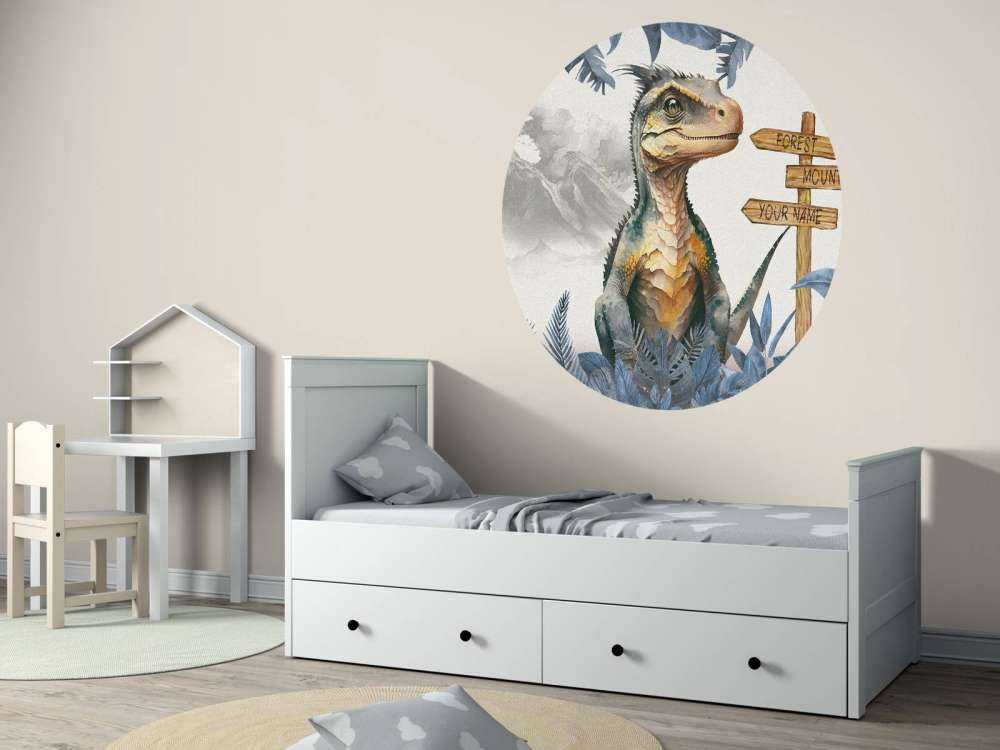 Baby velociraptor i den blåa djungeln