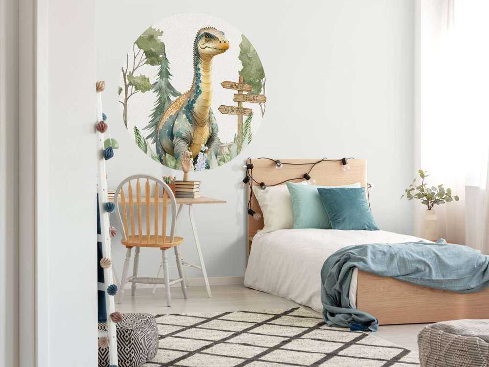 Baby brachiosaurus i djungeln