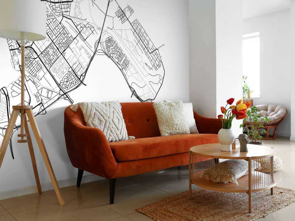 Karta Amsterdam öst, vit