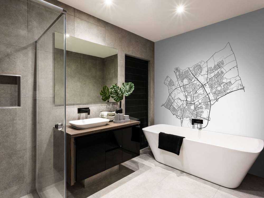 Karta över Den Bosch, vit