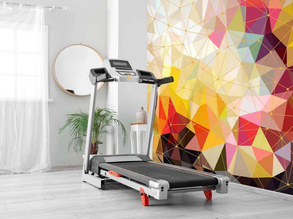 Tryck av färgglada trianglar