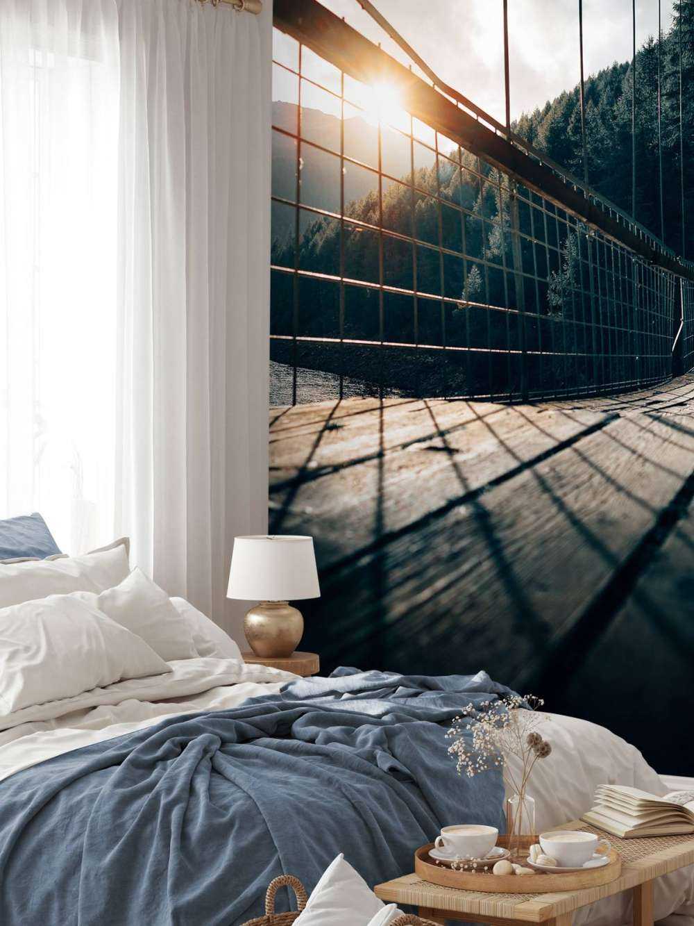 Hängbrygga av stål