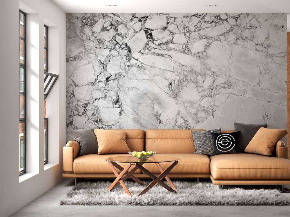 Svart och vit marmor med grov struktur