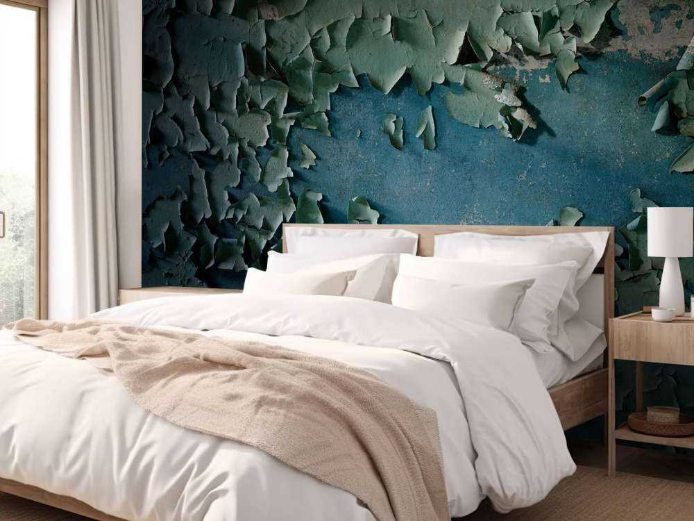 Vittrad målning på väggen