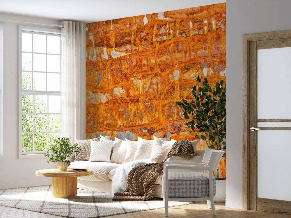 Rostig metallplatta