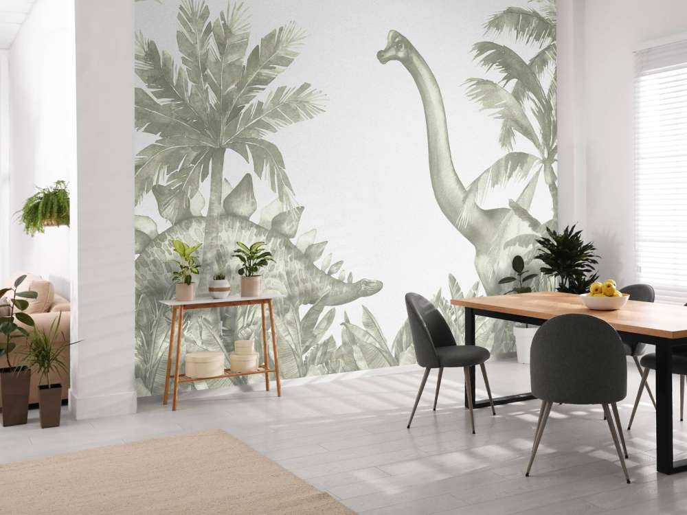 Dinosaurier i grönt