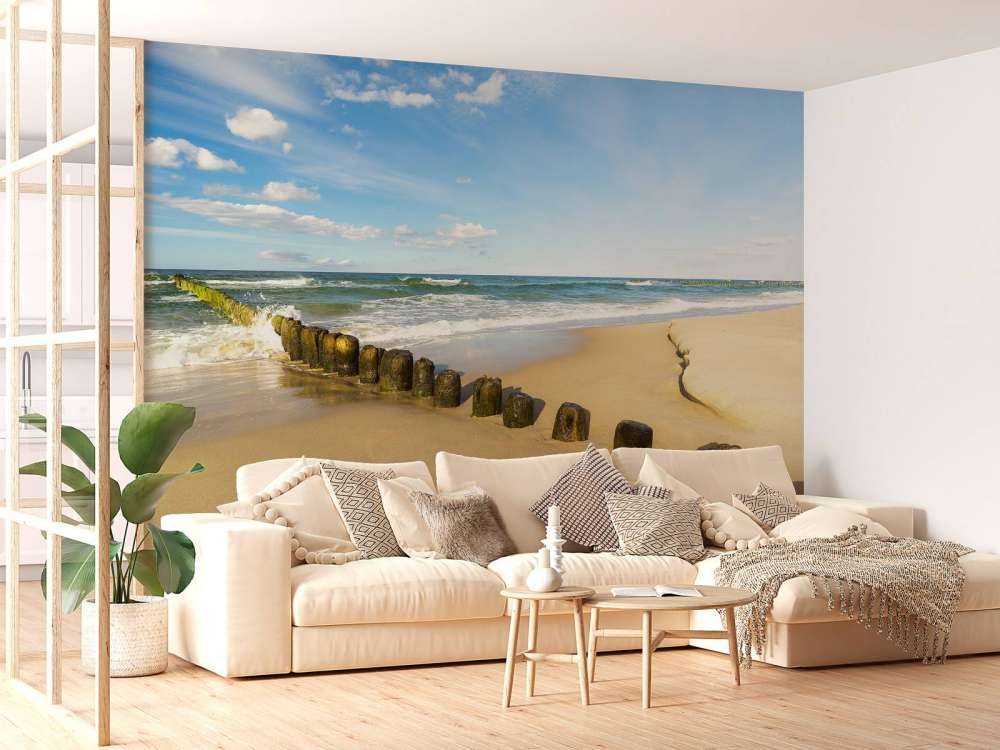 Strand på en smuk dag