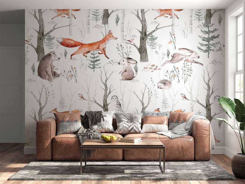 Skovens hvisken Akvarel