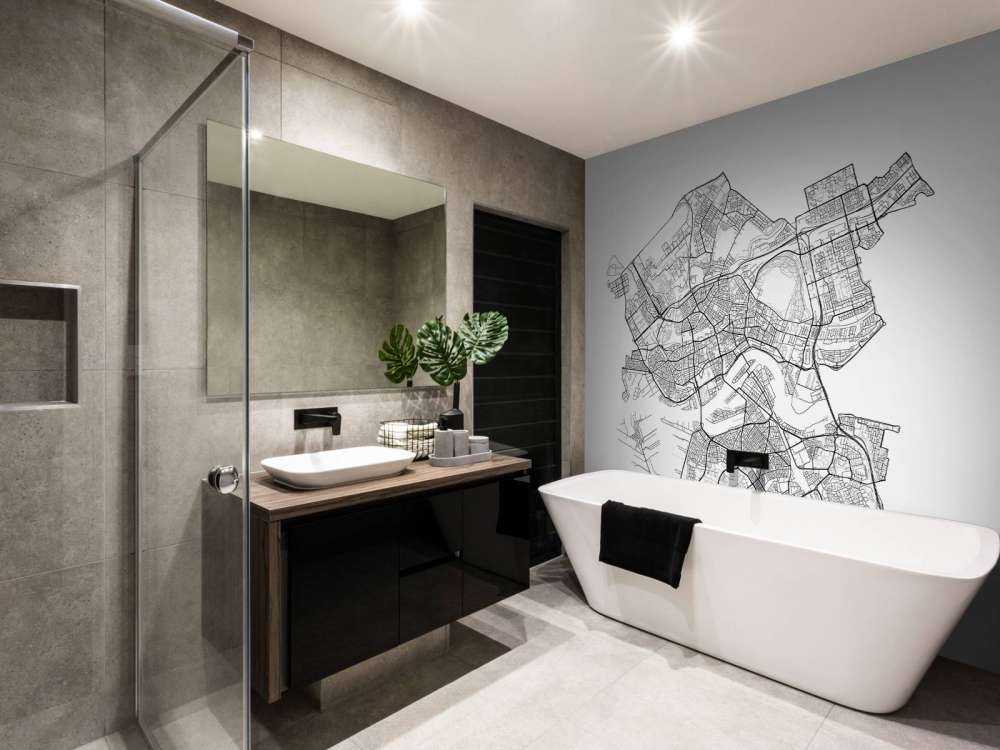 Kort over Rotterdam, hvid