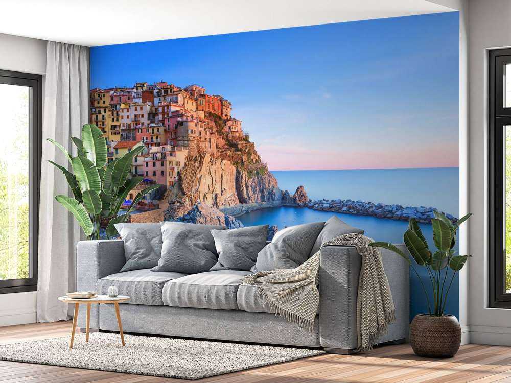 Landsby på en klippe i Italien