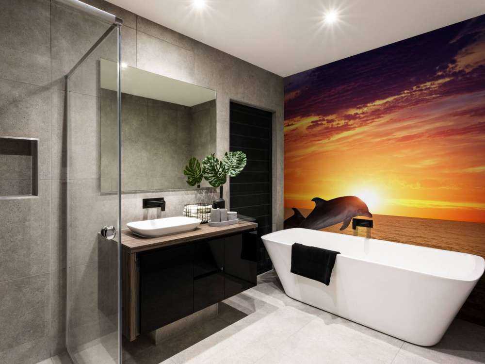 Delfiner i aftensolen