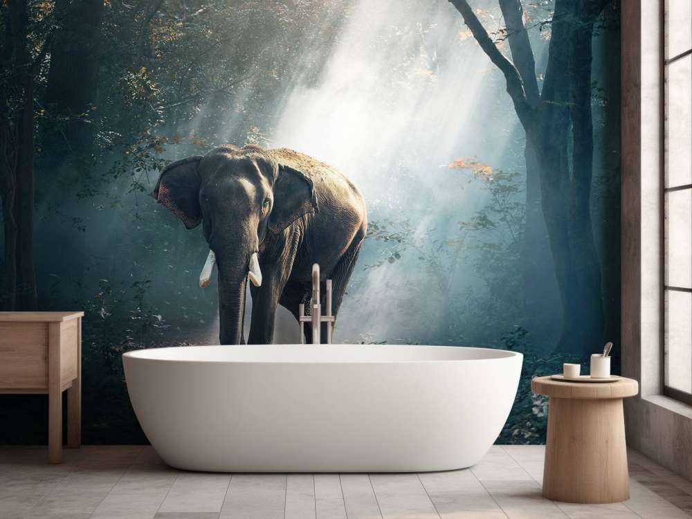 Elefant i en jungle