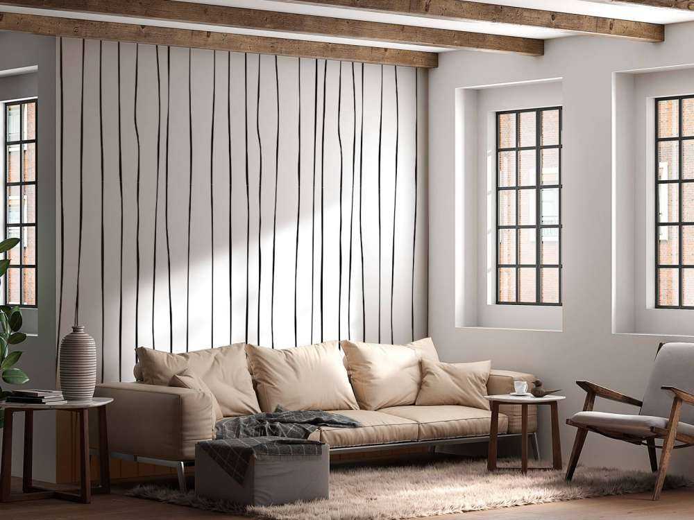 Abstrakte linjer i sort og hvid