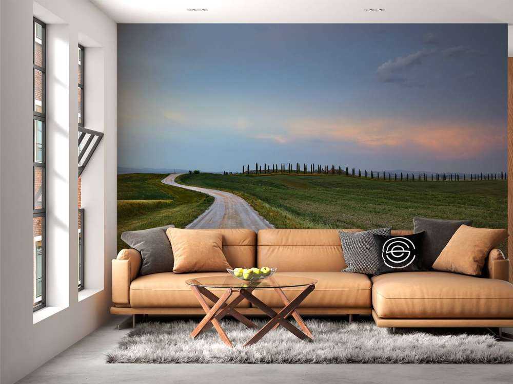 Vej gennem italiensk landskab