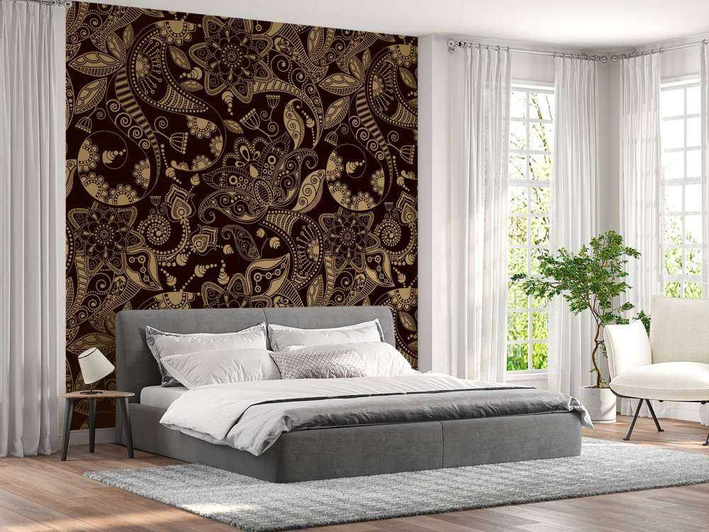 Gyldne blomstermønstre