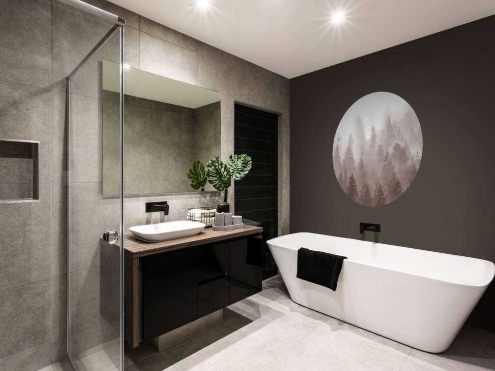 Skov lavet med akvarelfarve