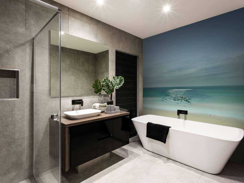 Roligt hav med måger