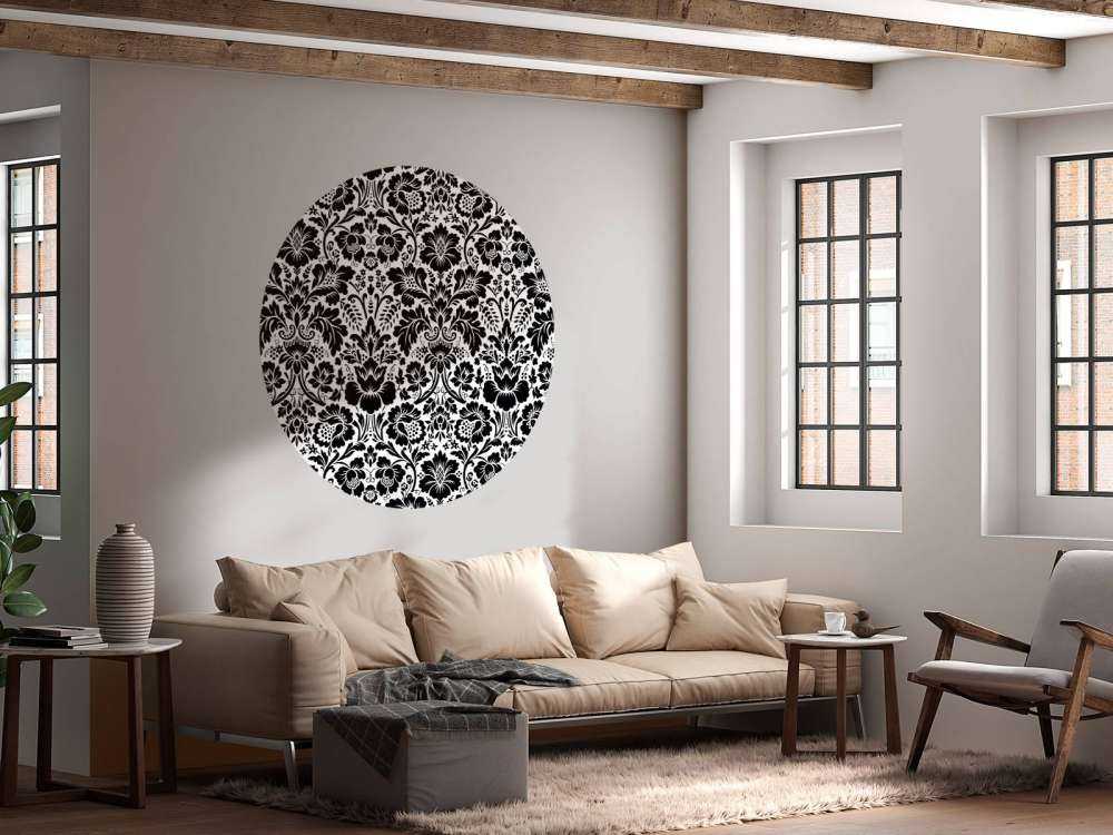 Damask sort og hvid