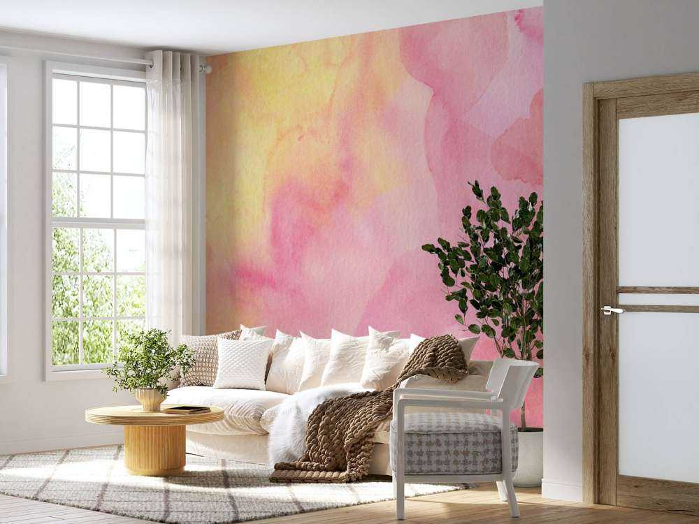 Waterverf, roze