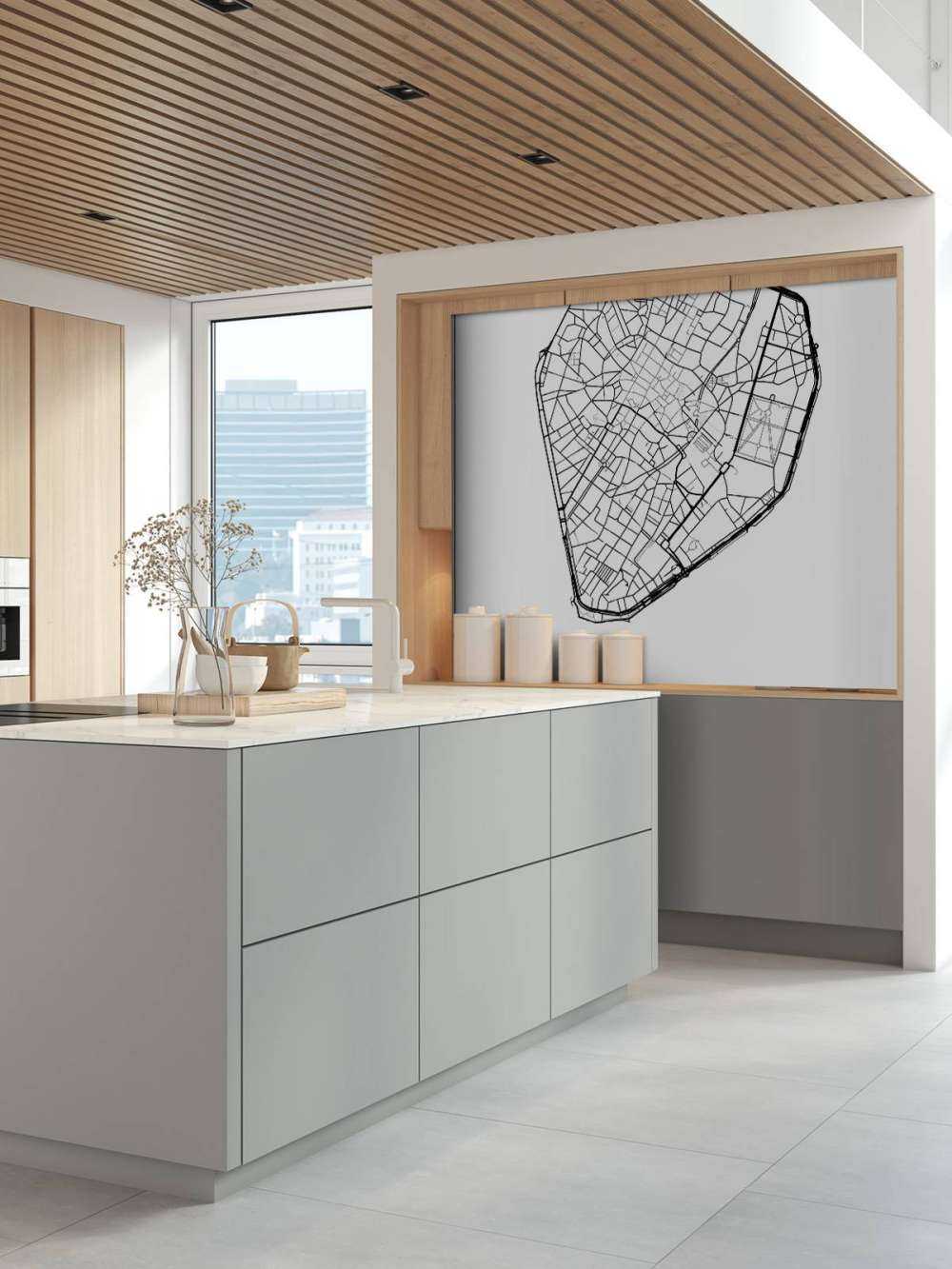 Unikt kart over Brussel