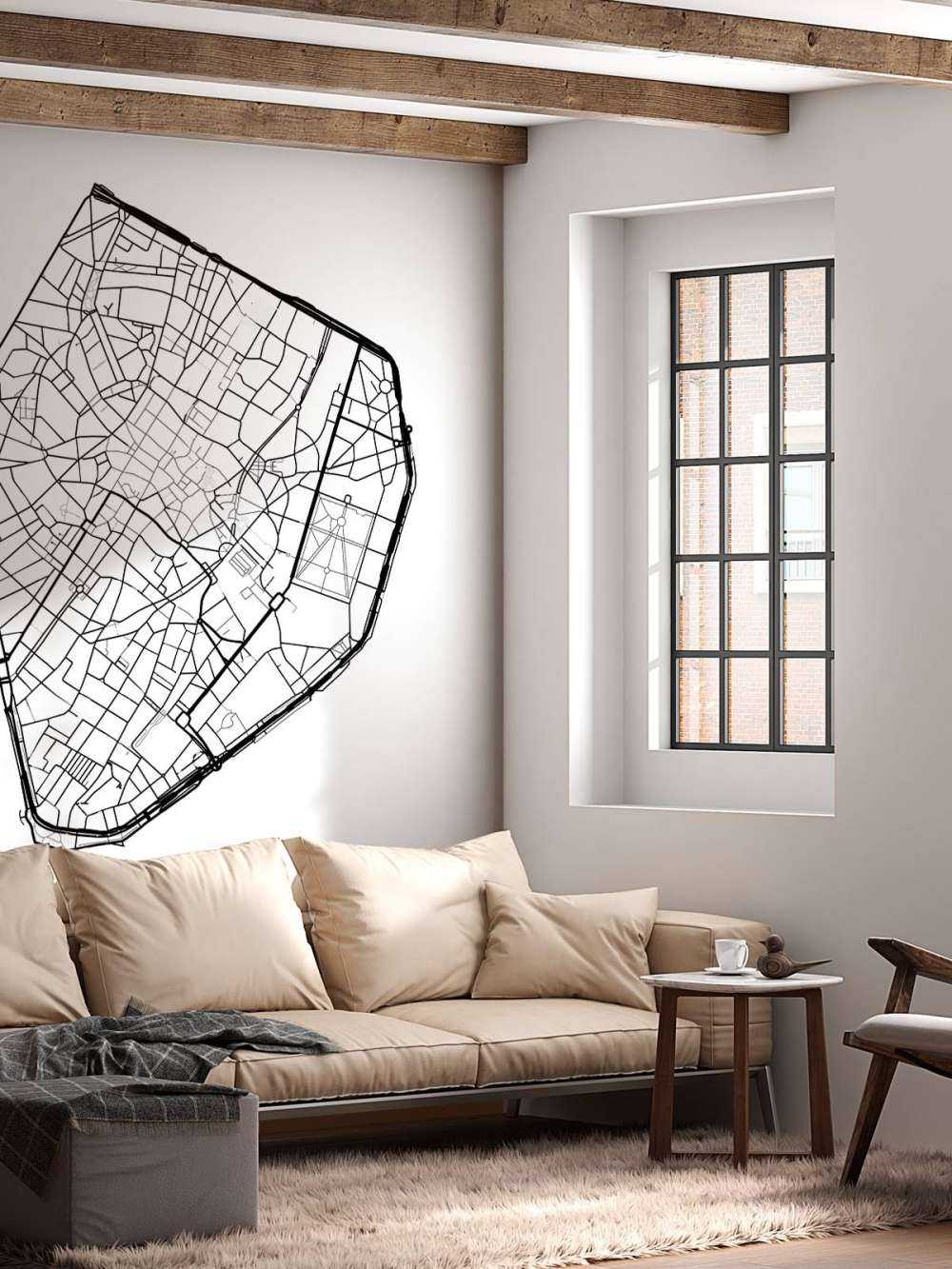 Unikt kart over Brussel